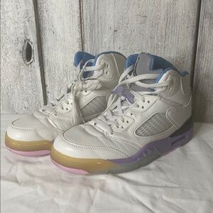 Men's DJ Khaled X Jordan 5 Retro 'We The Best - Sail' sneakers; Size: 7